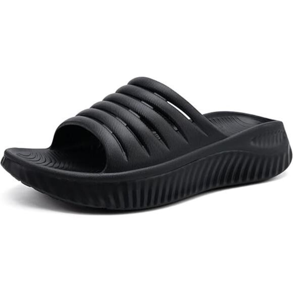 GPOS Womens Recovery Slides Sandals with Orthotic Plantar Fasciitis Relief - Picture 8 of 8